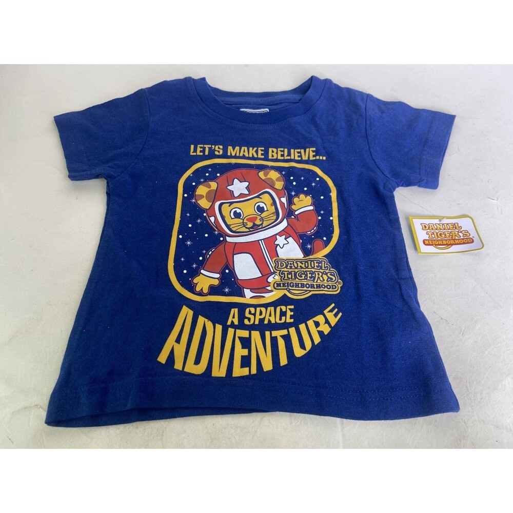 Daniel Tiger's Neighborhood Blue Short Sleeve Tee T-Shirt Top Kids Boys 2T